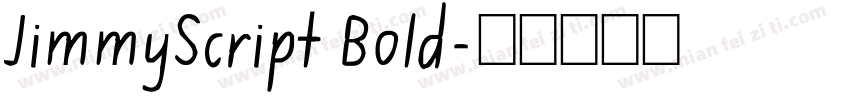 JimmyScript Bold字体转换
